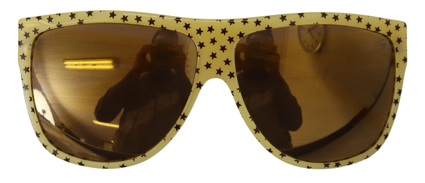 Dolce & Gabbana – DG4125 – Sonnenbrille mit quadratischen Gläsern aus Acetat mit gelben Sternen