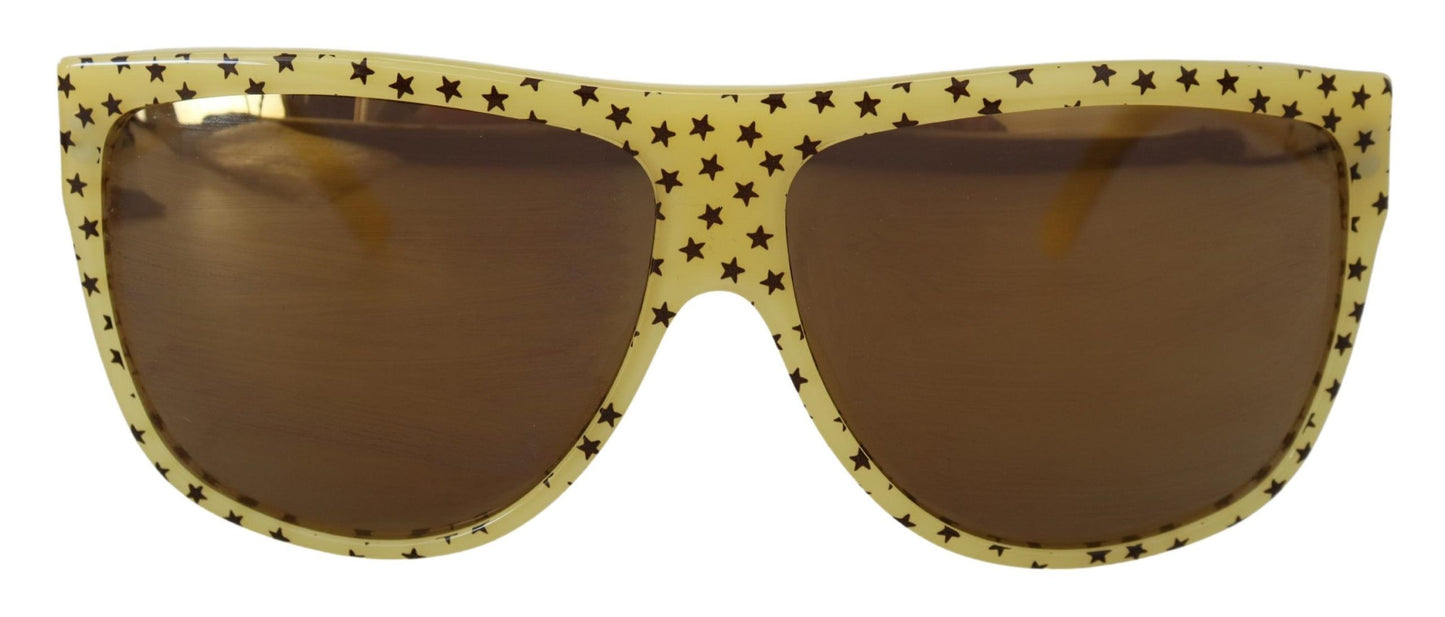 Dolce & Gabbana – DG4125 – Sonnenbrille mit quadratischen Gläsern aus Acetat mit gelben Sternen