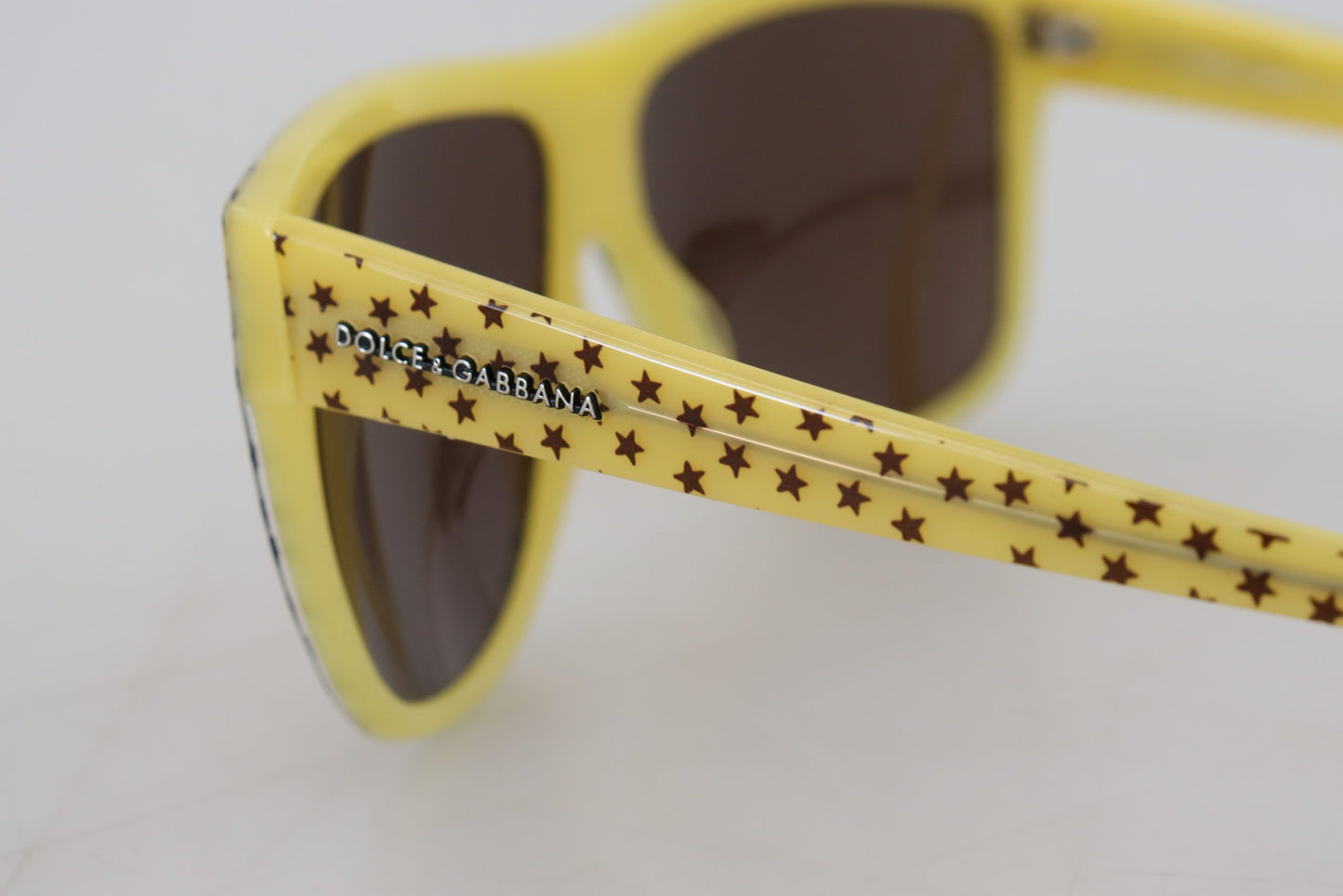 Dolce & Gabbana – DG4125 – Sonnenbrille mit quadratischen Gläsern aus Acetat mit gelben Sternen