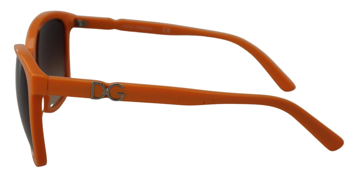 Dolce & Gabbana – Runde Sonnenbrille mit orangefarbenem Acetatrahmen DG4170PM