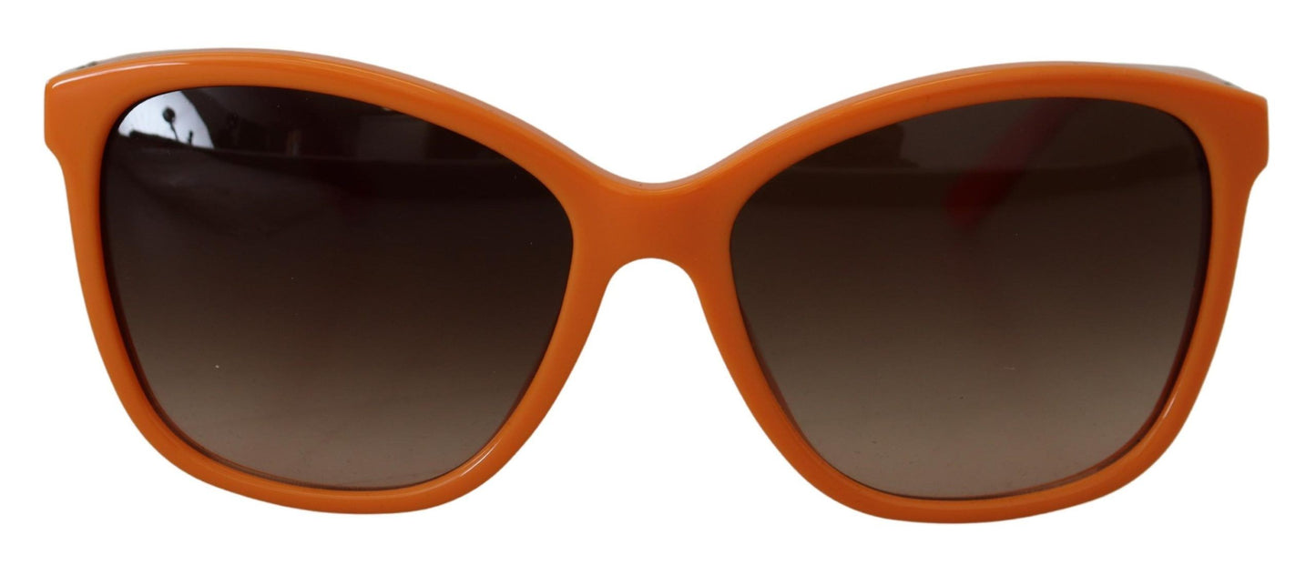 Dolce & Gabbana – Runde Sonnenbrille mit orangefarbenem Acetatrahmen DG4170PM