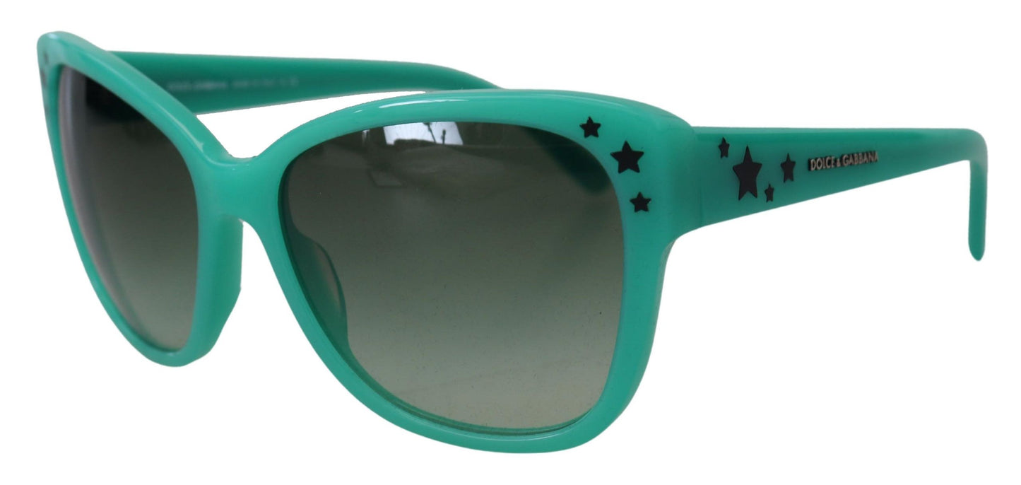 Dolce & Gabbana – DG4124 – Sonnenbrille mit quadratischen Gläsern aus Acetat mit grünen Sternen