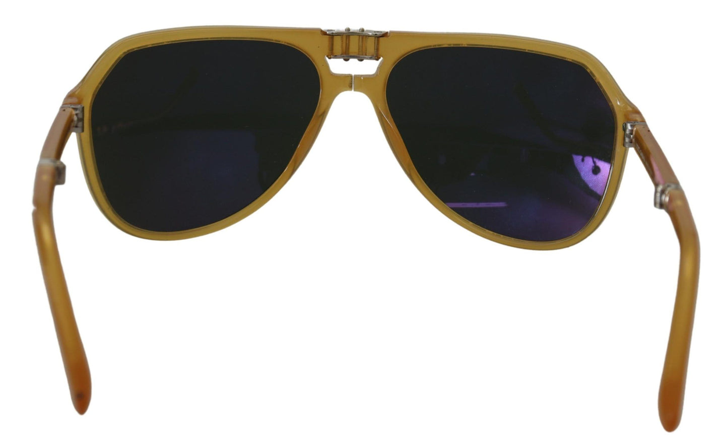 Dolce & Gabbana – Pilotensonnenbrille DG4196 aus gelbem Acetat mit schwarzen Gläsern