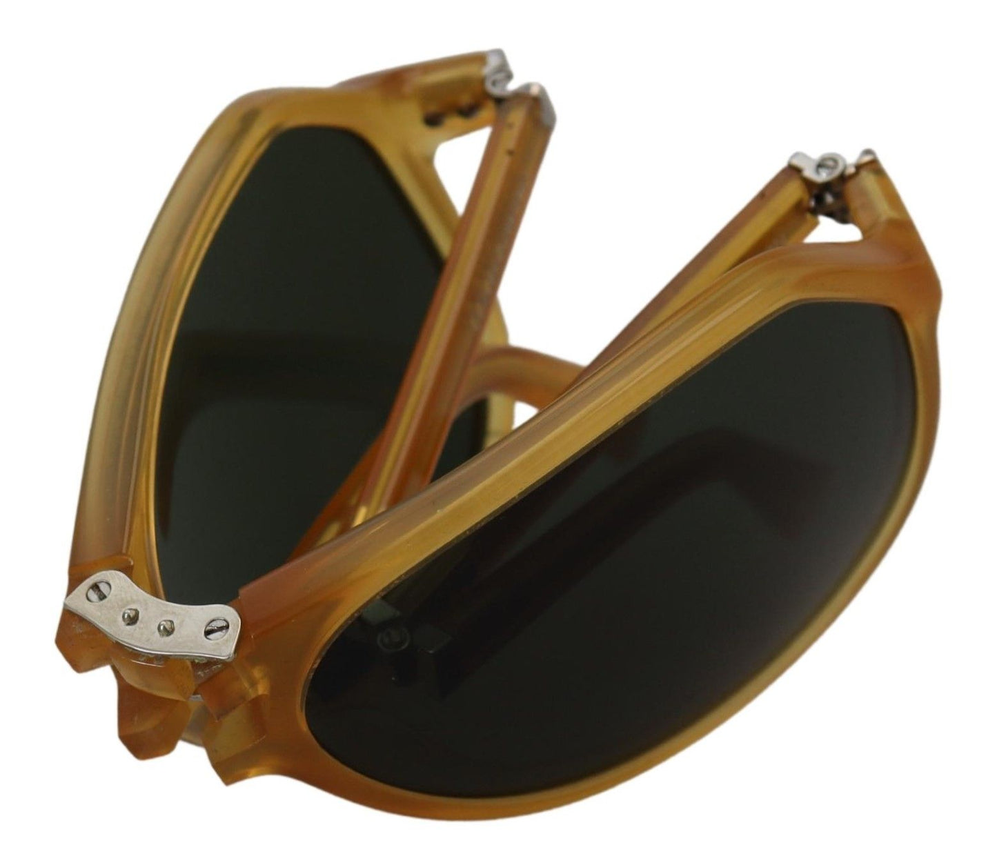 Dolce & Gabbana – Pilotensonnenbrille DG4196 aus gelbem Acetat mit schwarzen Gläsern