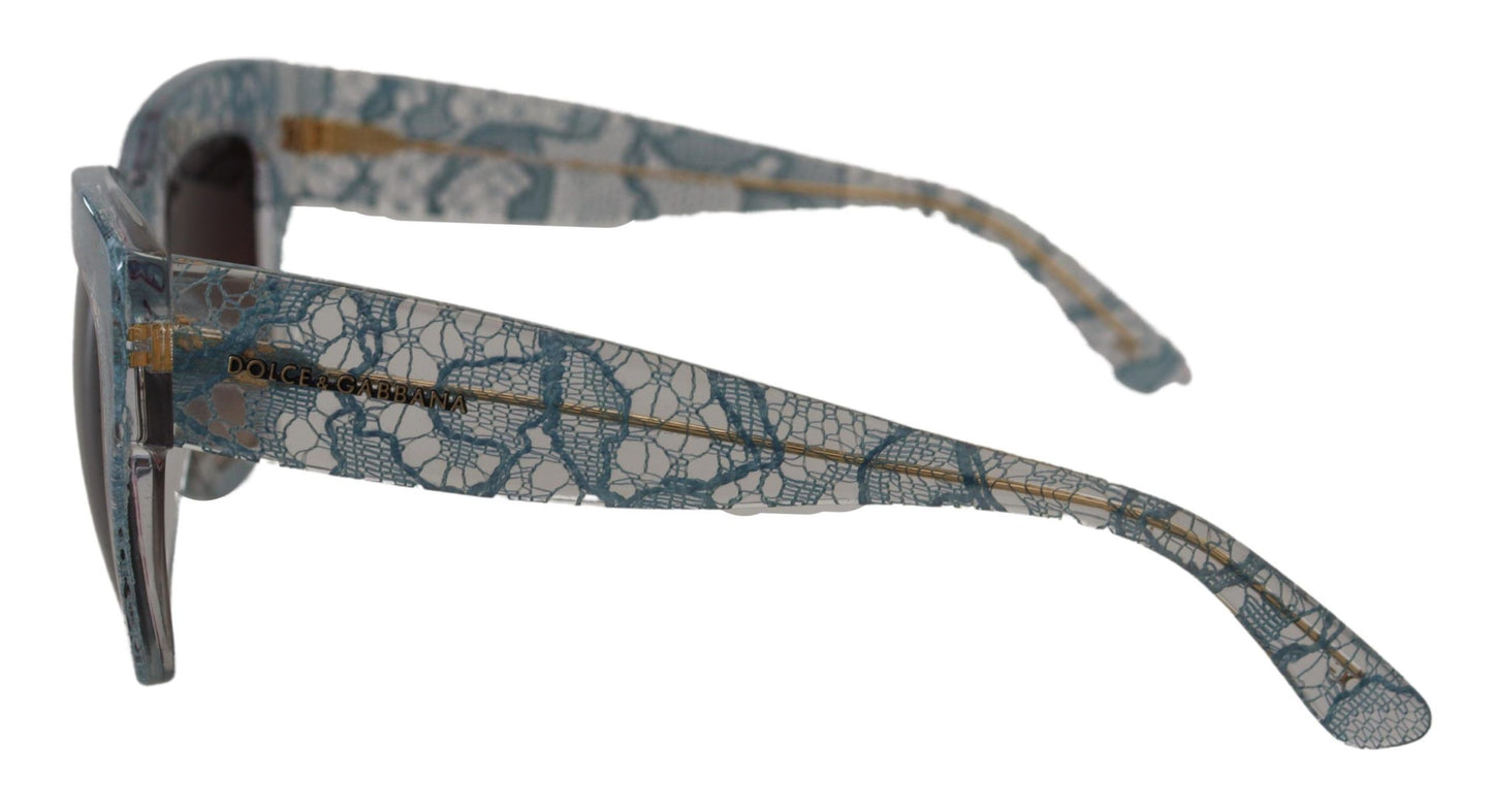 Dolce & Gabbana DG4231 Sonnenbrille mit Schmetterlingsdesign aus Acetat mit blauer Spitze und Kristallen