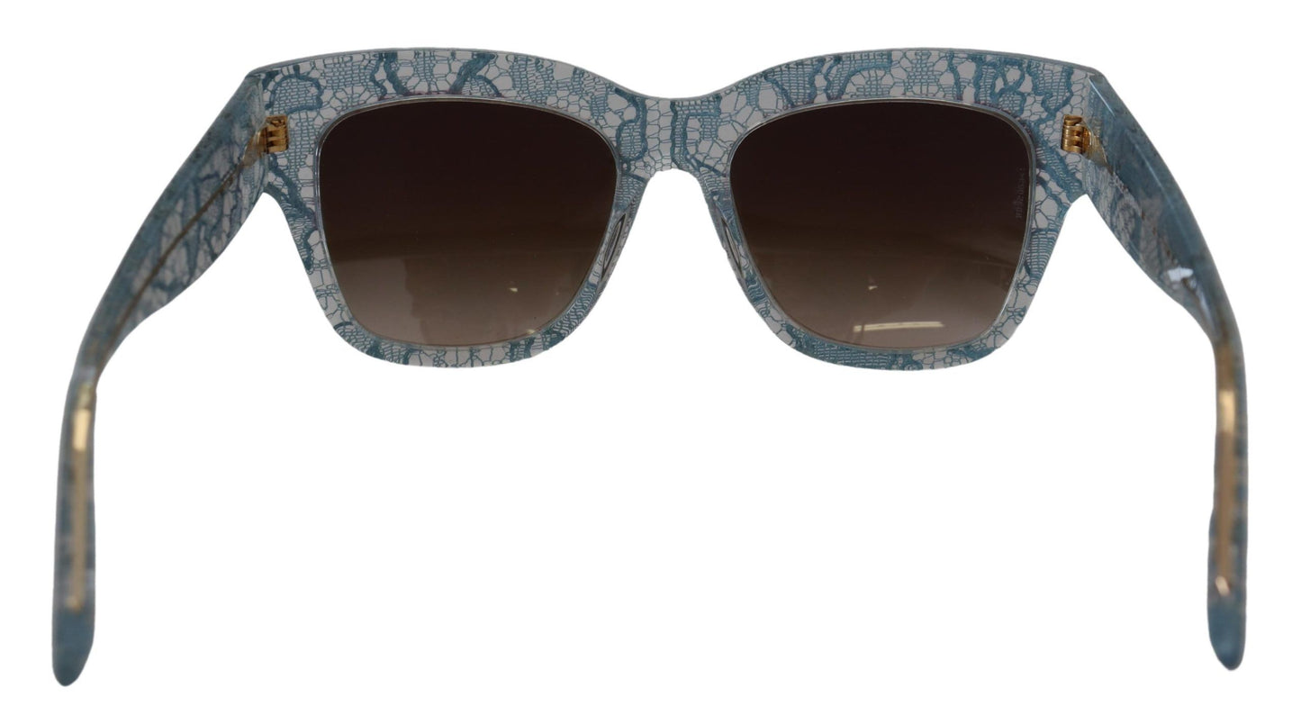 Dolce & Gabbana DG4231 Sonnenbrille mit Schmetterlingsdesign aus Acetat mit blauer Spitze und Kristallen