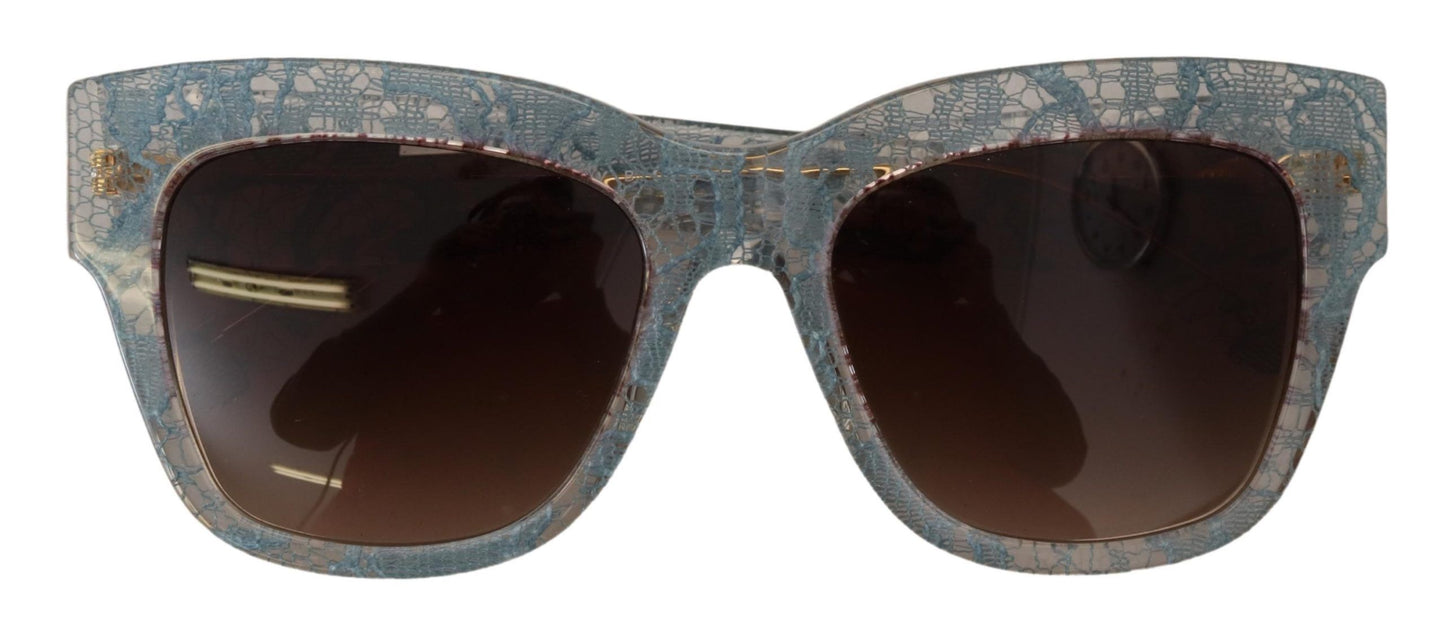 Dolce & Gabbana DG4231 Sonnenbrille mit Schmetterlingsdesign aus Acetat mit blauer Spitze und Kristallen
