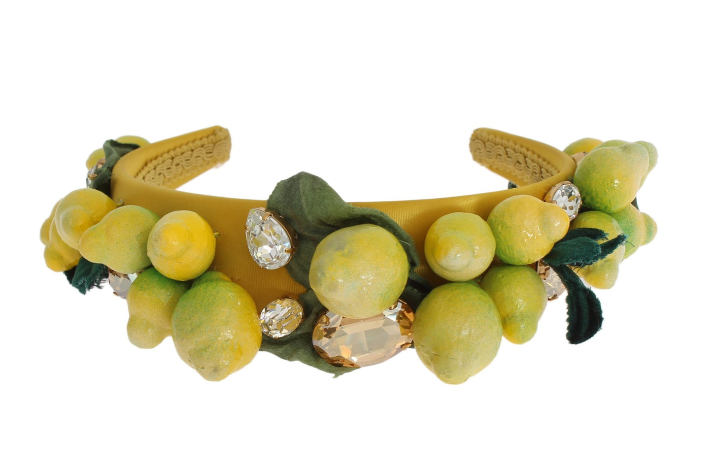 Dolce & Gabbana Gelbe Zitronen Sizilien Kristall Diadem Tiara Stirnband