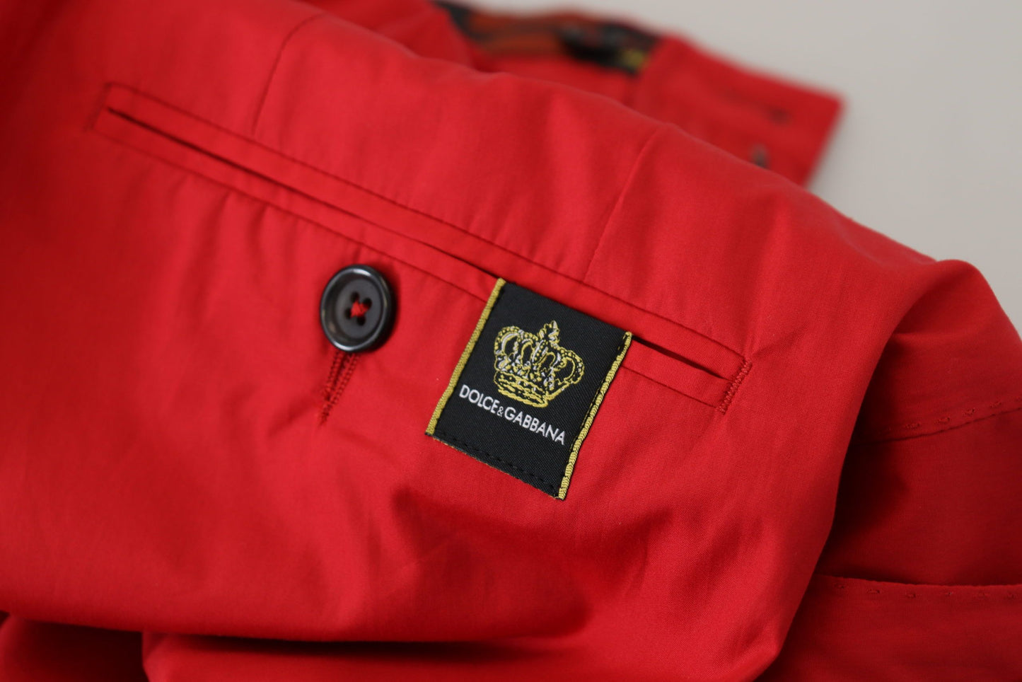 Dolce & Gabbana Rote Chinos mit schmaler Passform aus Baumwolle