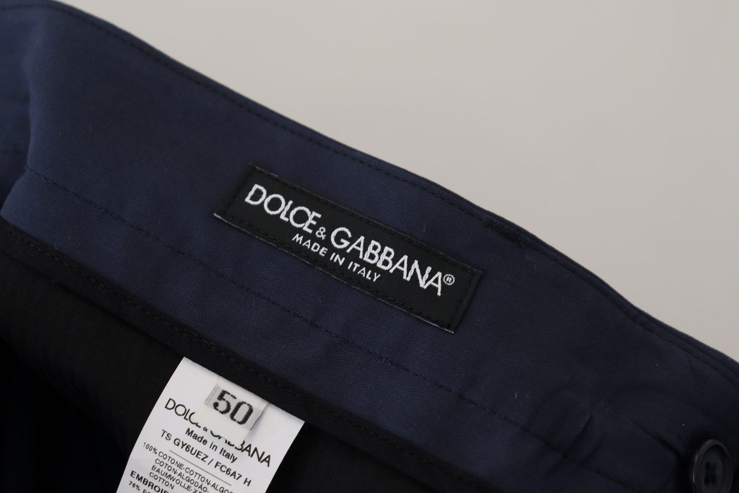 Dolce & Gabbana Blaue Chinos mit schmaler Passform