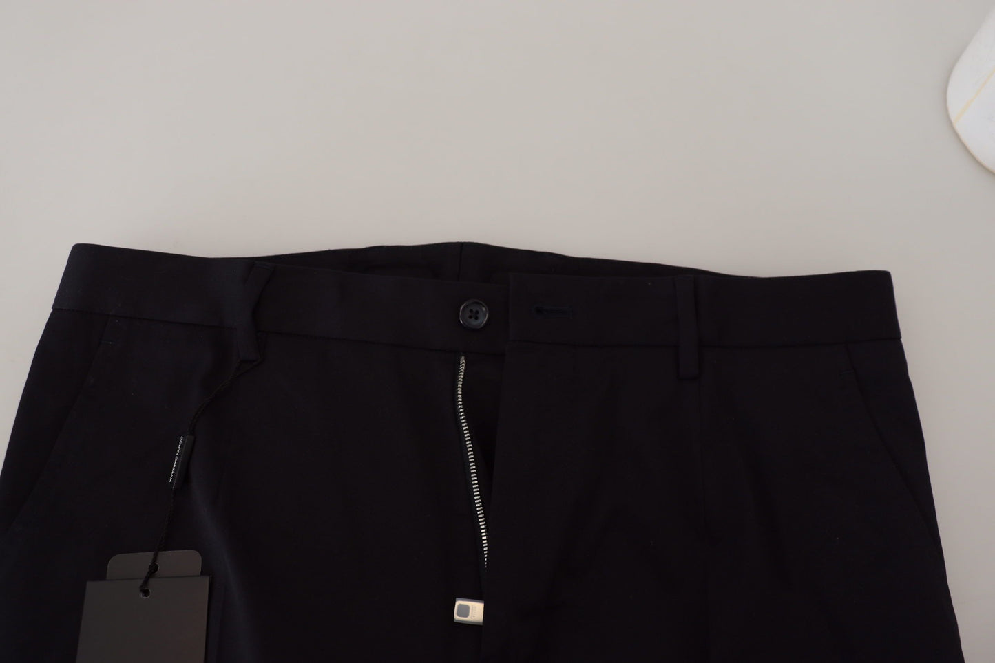 Dolce & Gabbana Blaue Chinos mit schmaler Passform und Stretch-Baumwolle