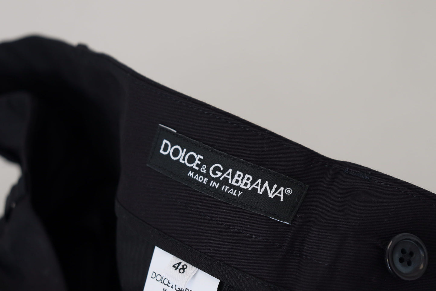 Dolce & Gabbana Blaue Chinos mit schmaler Passform und Stretch-Baumwolle
