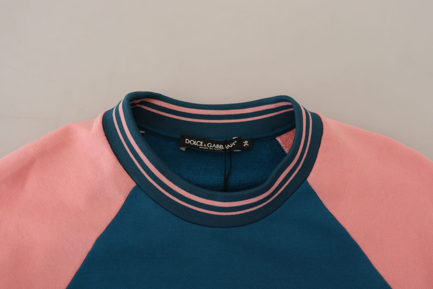 Dolce & Gabbana Blau-Pink Queen Pailletten-Kristallpullover