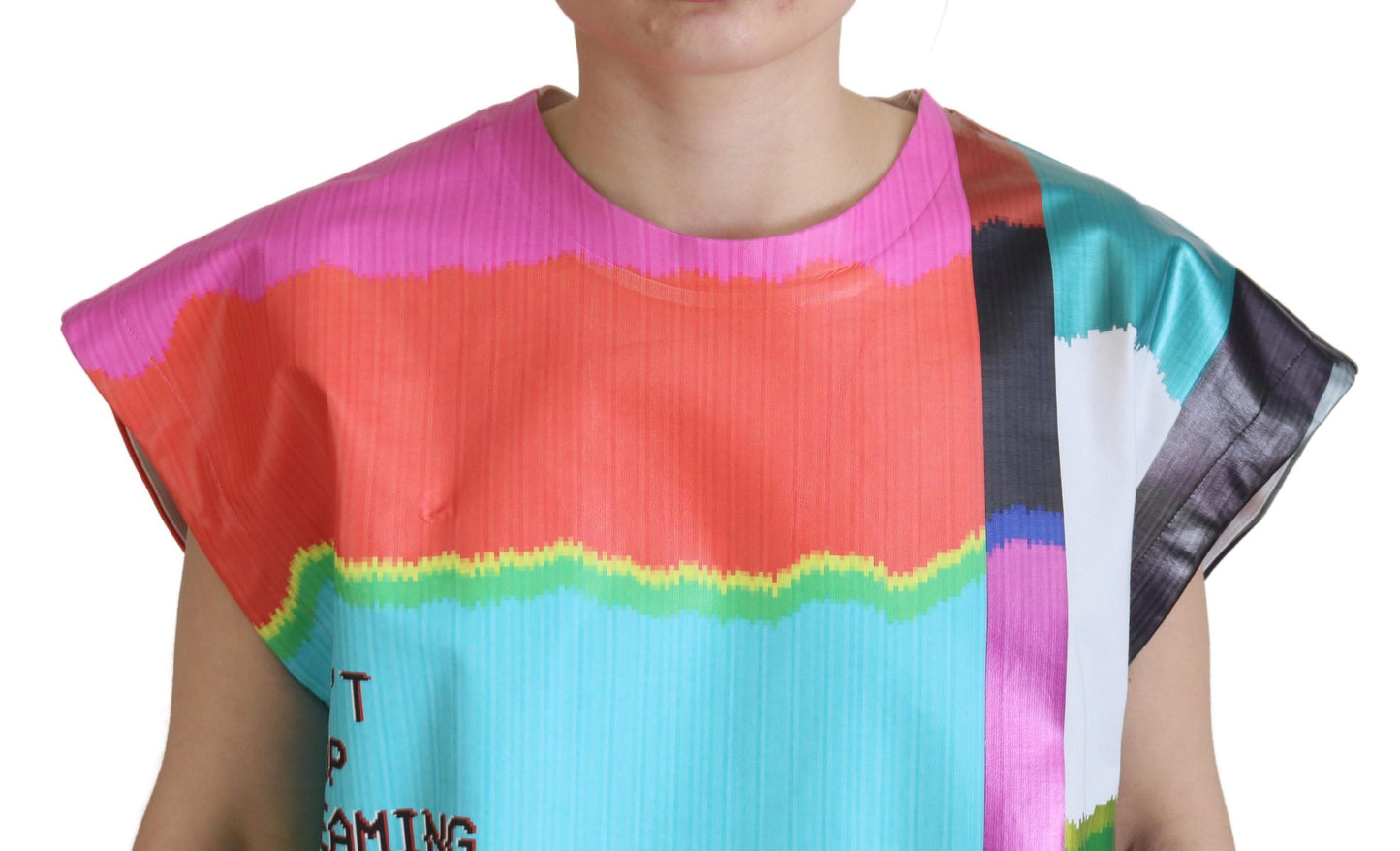 Dolce & Gabbana Mehrfarbiges Baumwoll-T-Shirt mit TV-Print