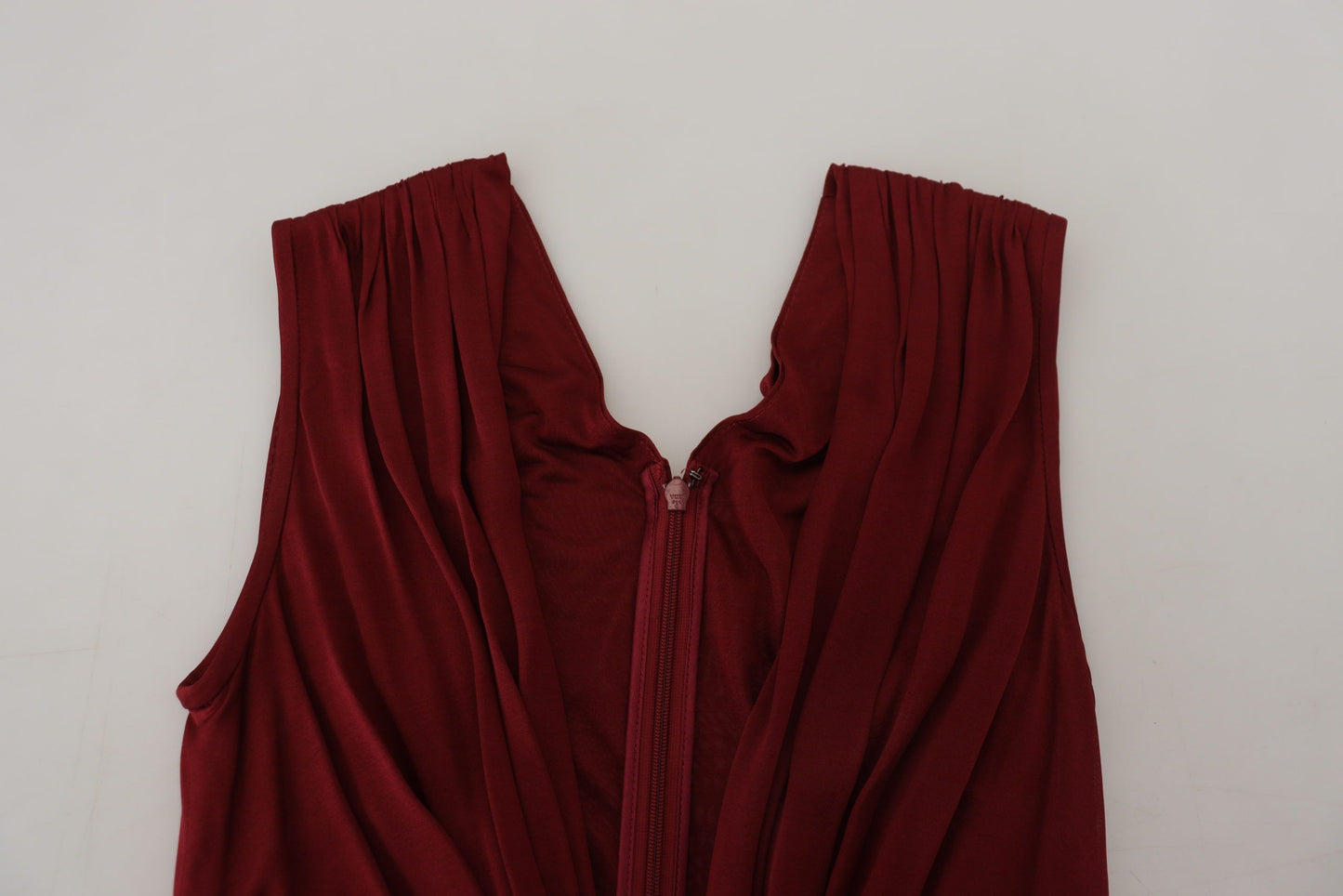 Dolce & Gabbana Bordeaux Seidenstretch-Top-Westenbluse