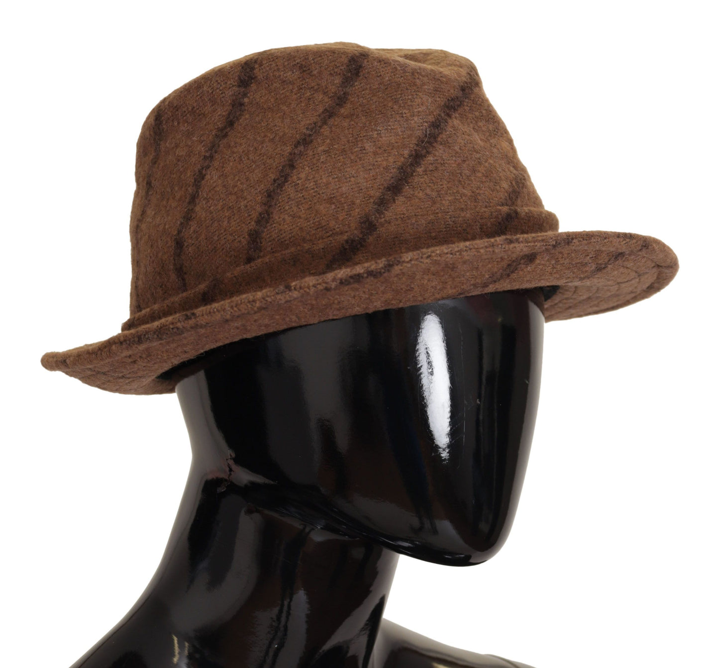Dolce & Gabbana – Brauner Fedora-Sommerhut mit Streifenmuster