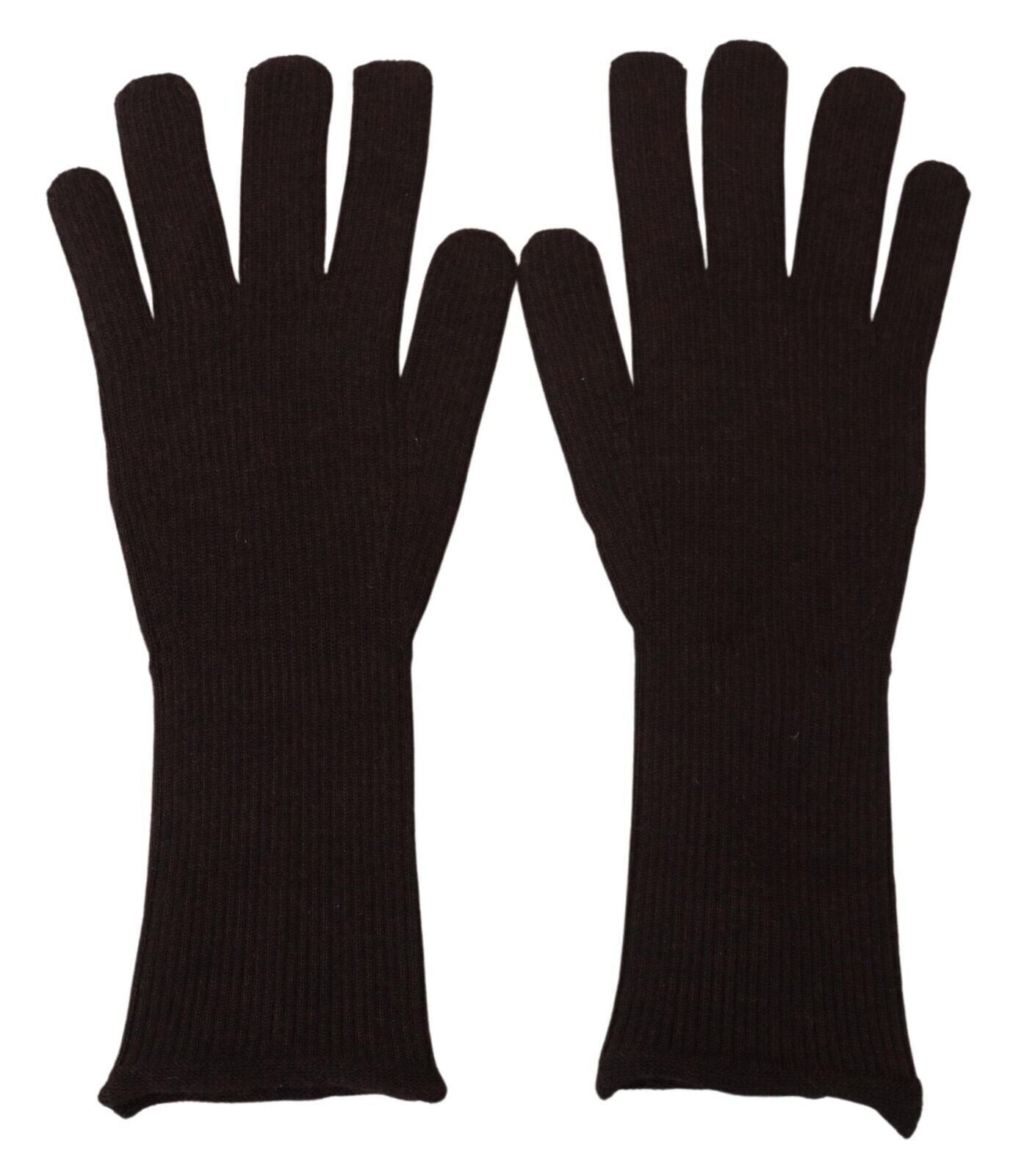 Dolce & Gabbana Braune Herrenhandschuhe aus Kaschmir und Seide