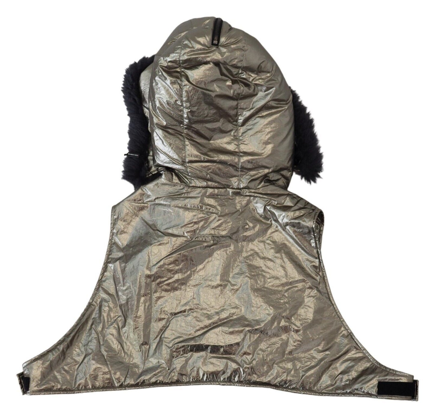 Dolce & Gabbana Silberner Pelz-Kopfwickel für Herren Capello Nylonhut