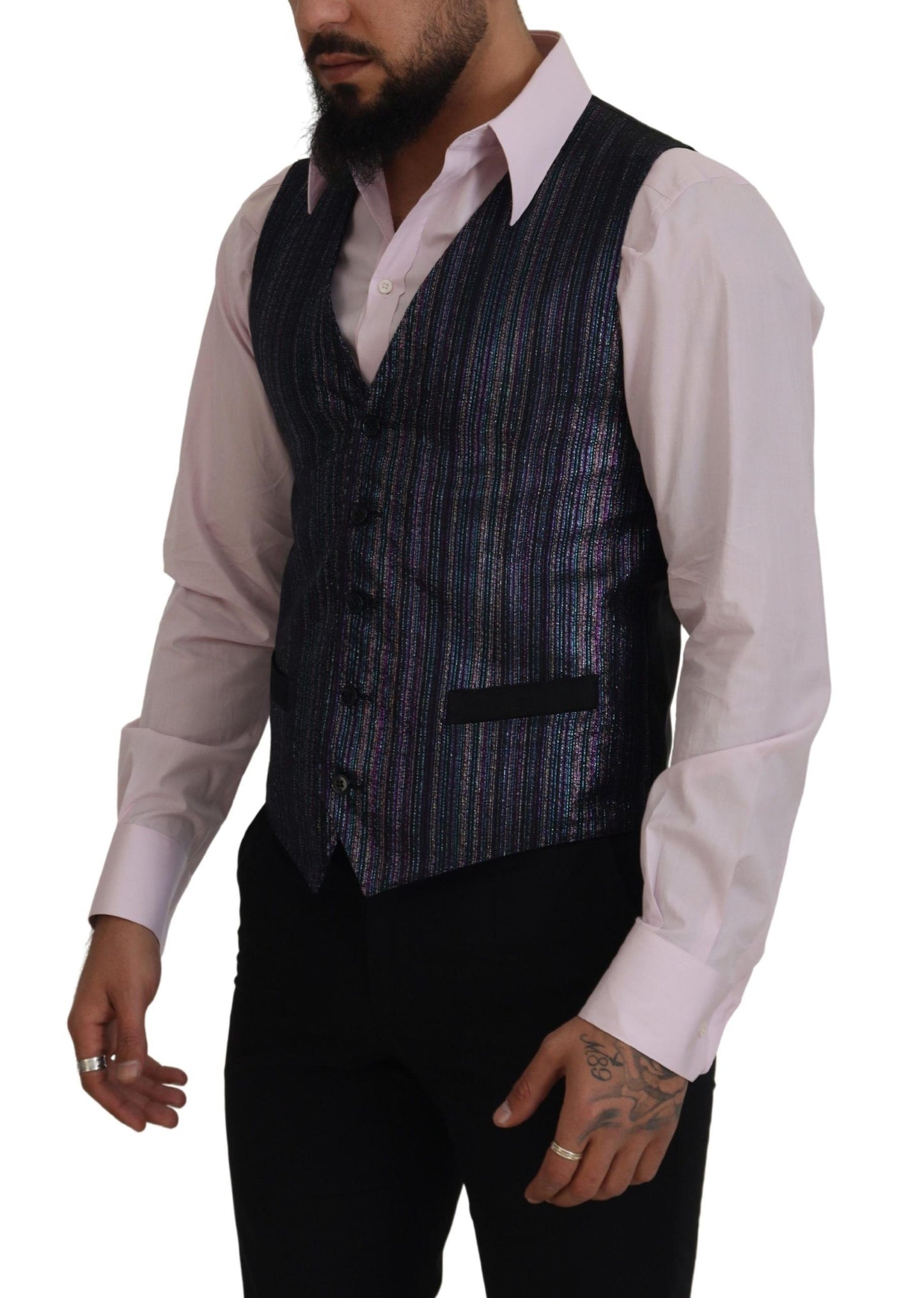 Dolce & Gabbana Mehrfarbige Weste aus Polyester, formelle Weste