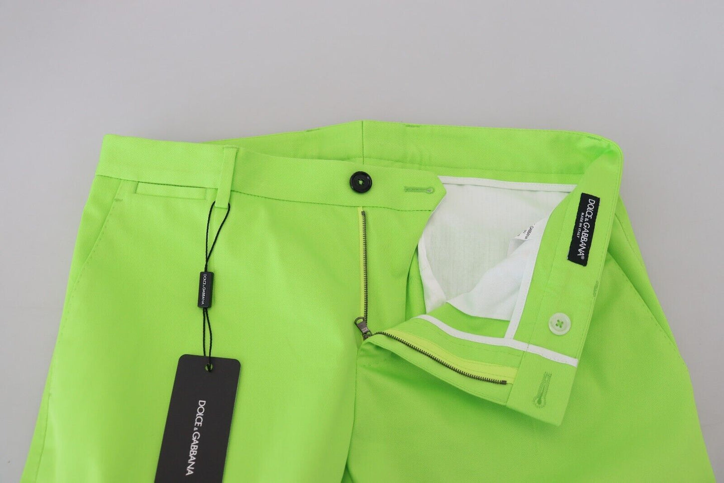 Dolce & Gabbana Hellgrüne Skinny-Hose aus Baumwolle für Herren