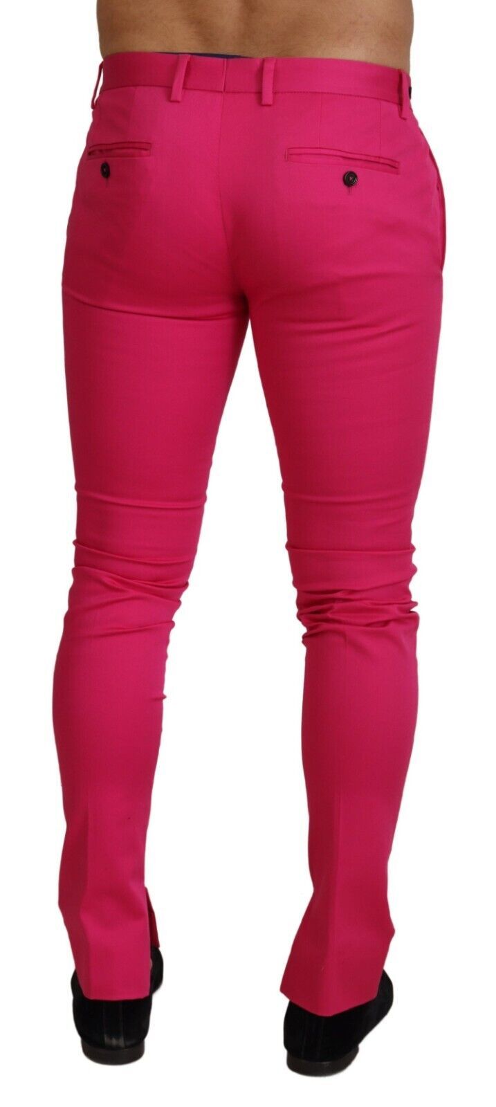 Dolce & Gabbana Rosa Hose mit Reißverschluss und Schnalle