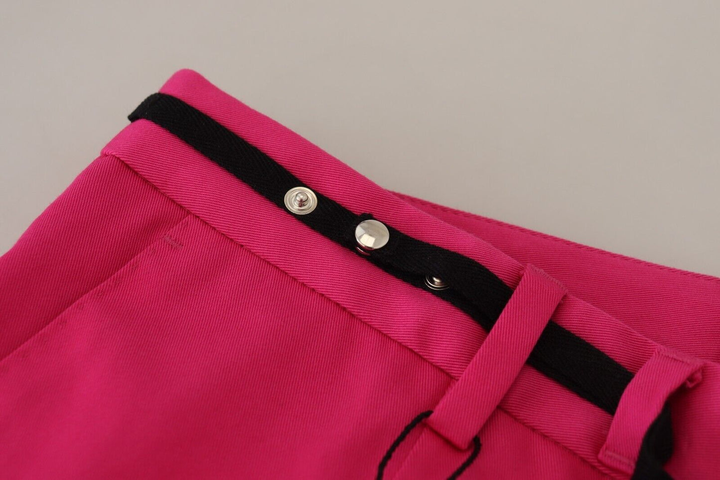 Dolce & Gabbana Rosa Hose mit Reißverschluss und Schnalle