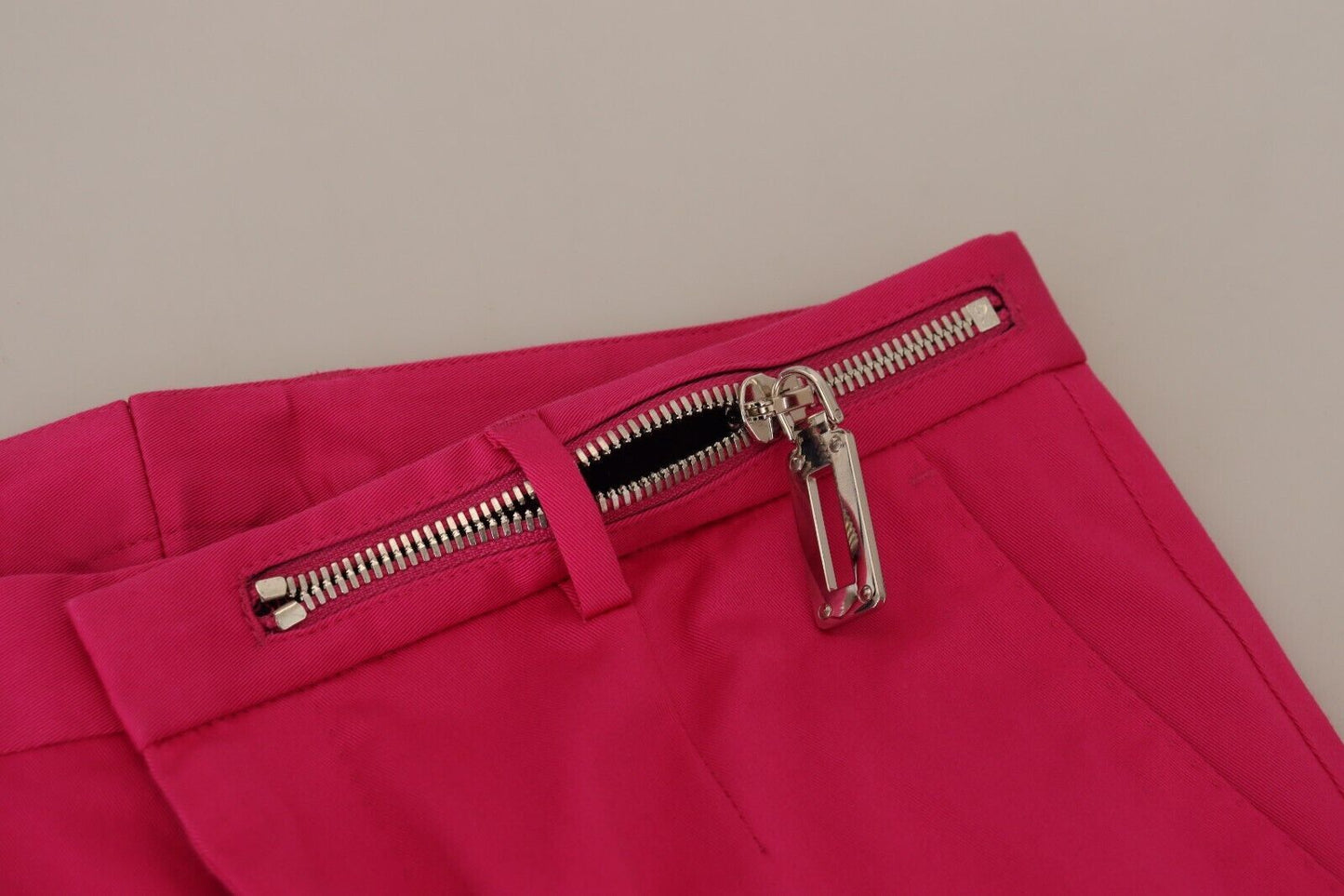 Dolce & Gabbana Rosa Hose mit Reißverschluss und Schnalle