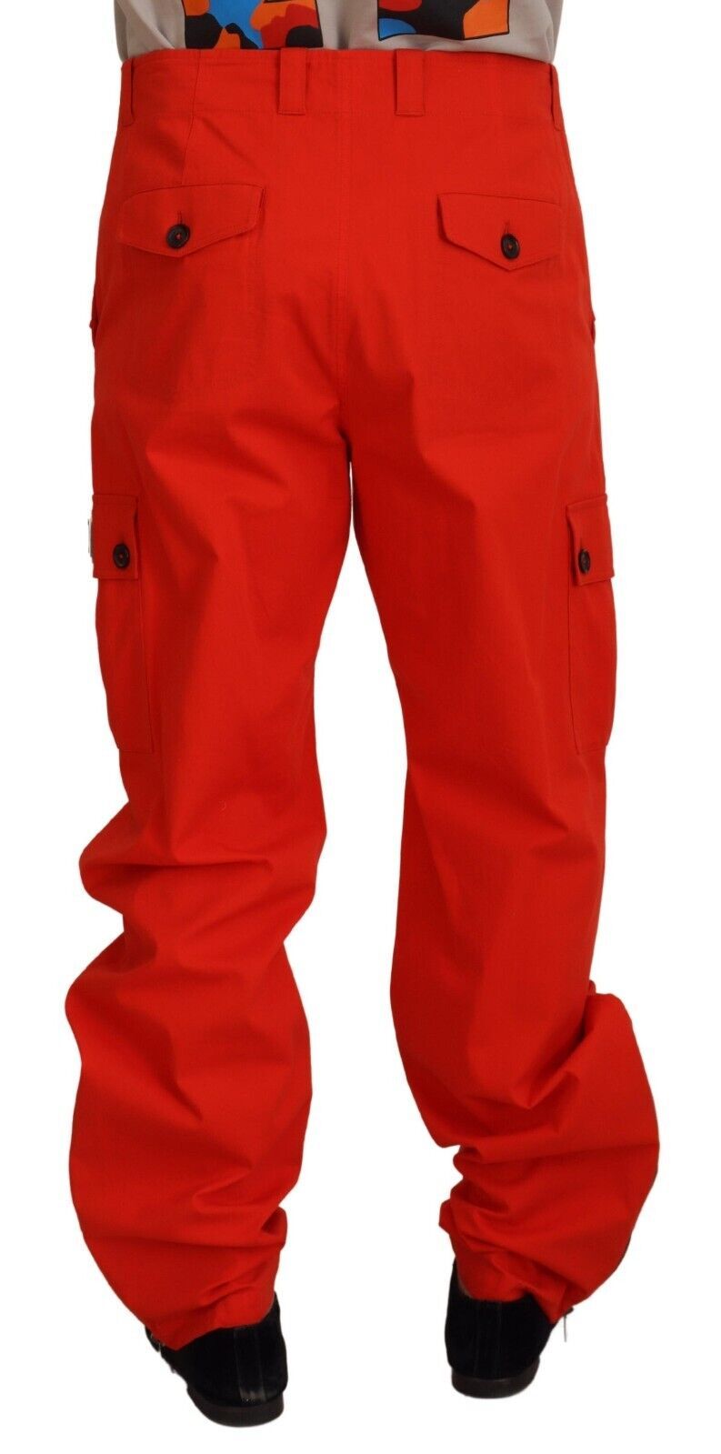 Dolce & Gabbana Rote Cargohose für Herren, Baumwollhose