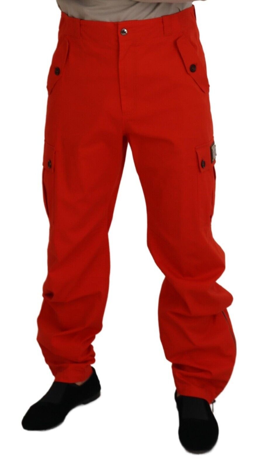 Dolce & Gabbana Rote Cargohose für Herren, Baumwollhose