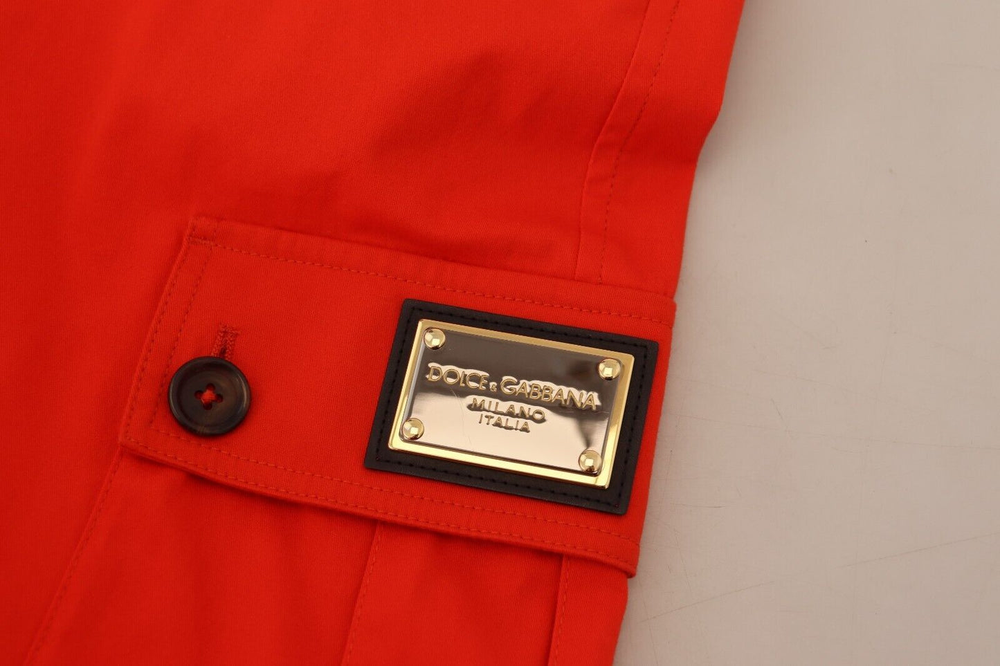 Dolce & Gabbana Rote Cargohose für Herren, Baumwollhose