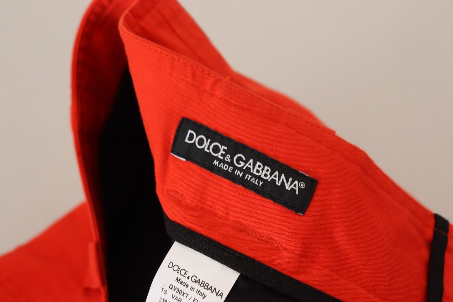 Dolce & Gabbana Rote Cargohose für Herren, Baumwollhose