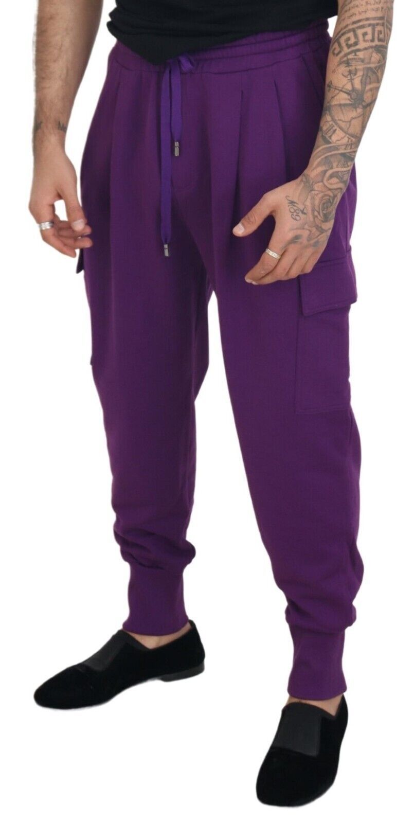 Dolce & Gabbana Lila Baumwoll-Cargo-Jogginghose Jogginghose