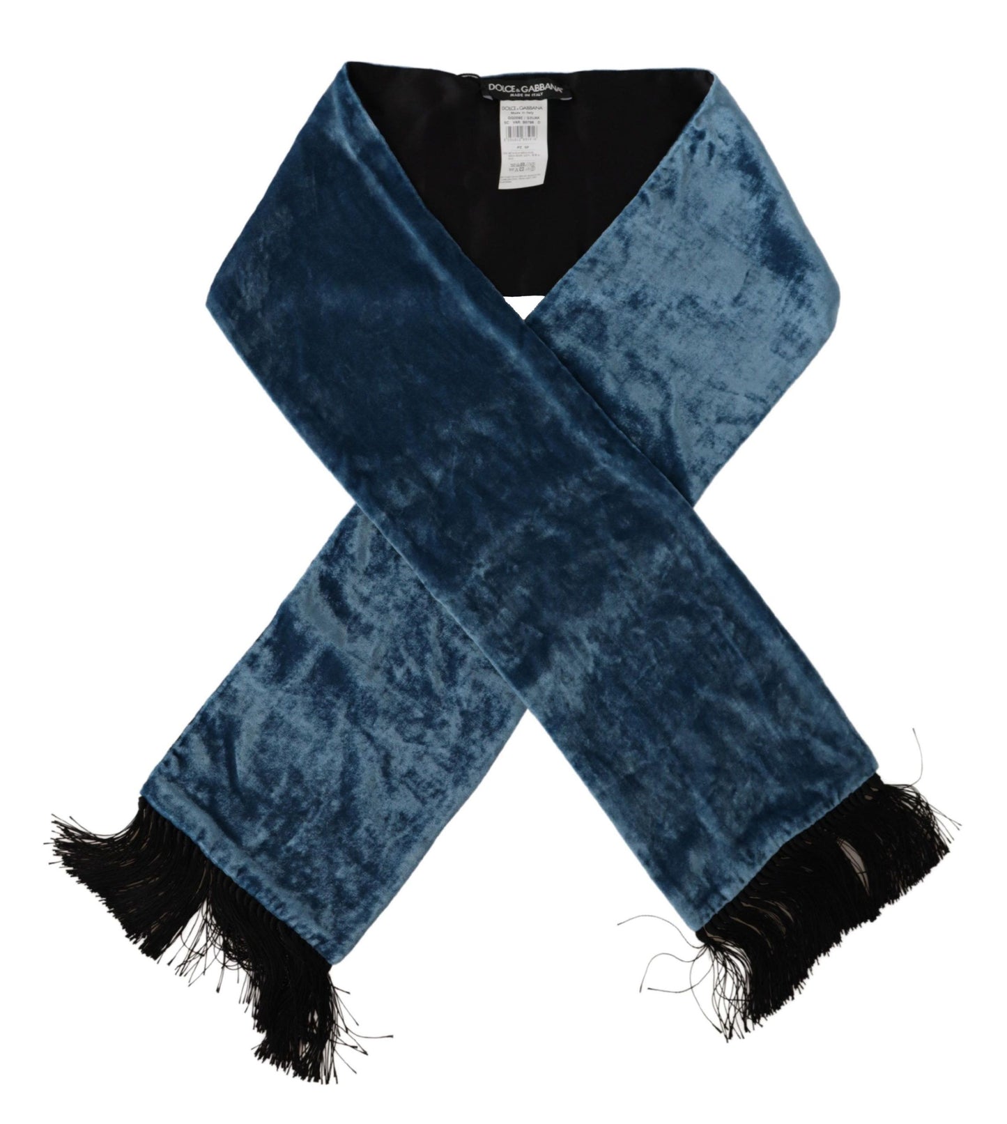 Dolce & Gabbana Blauer Samt-Halswärmer für Herren