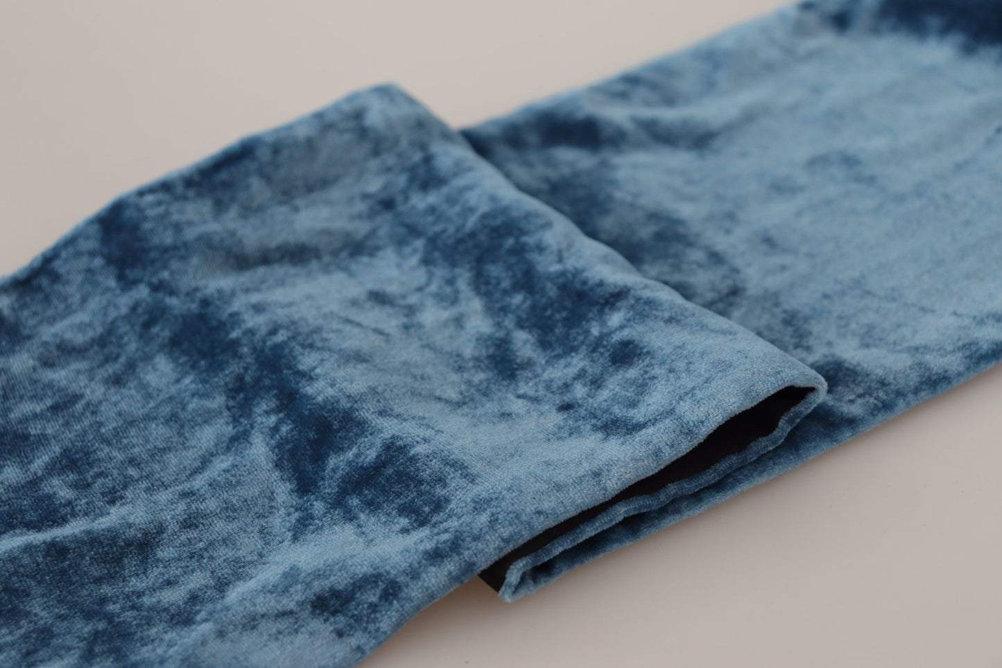 Dolce & Gabbana Blauer Samt-Halswärmer für Herren