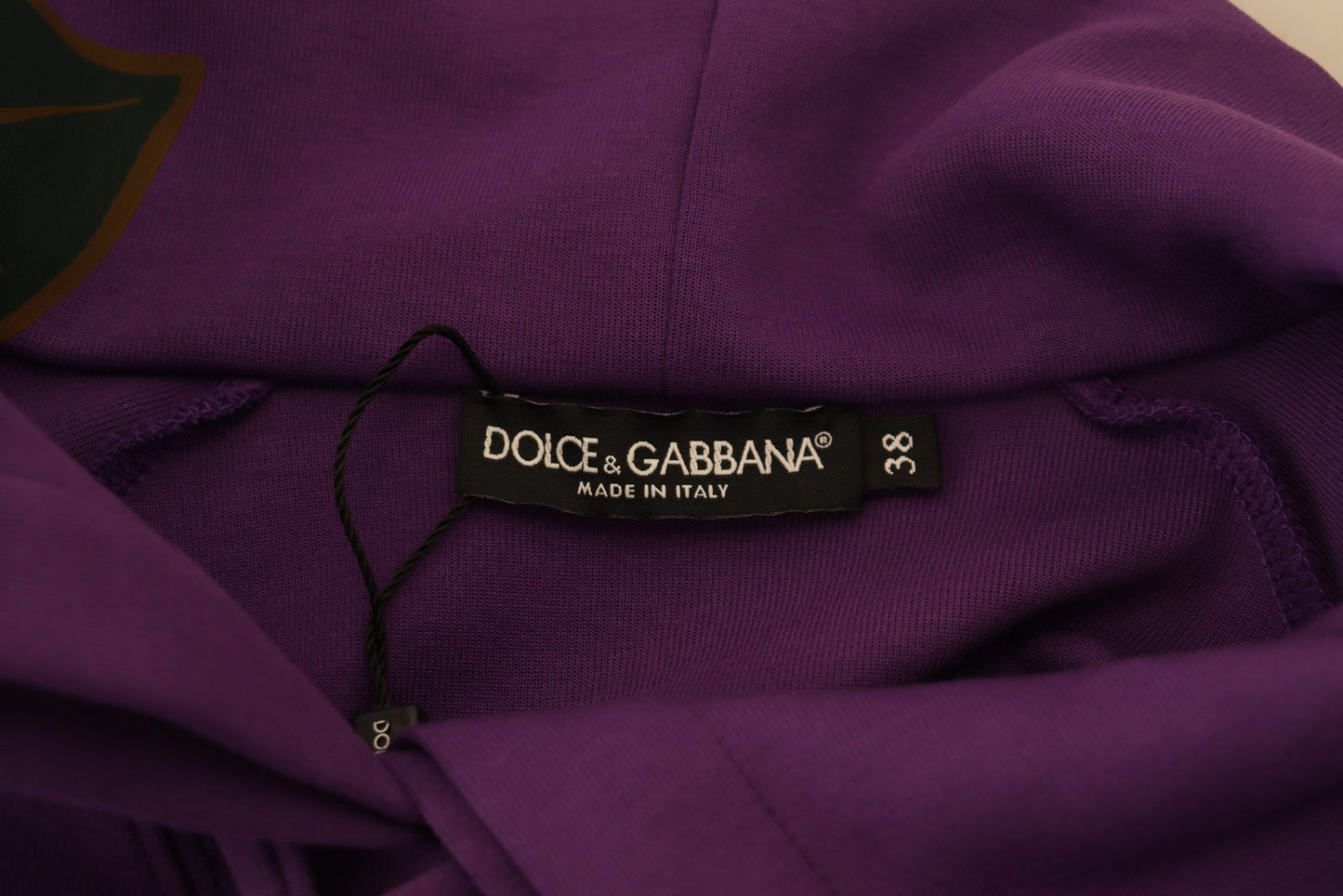 Dolce & Gabbana Lilafarbener Baumwollpullover mit Blumendruck