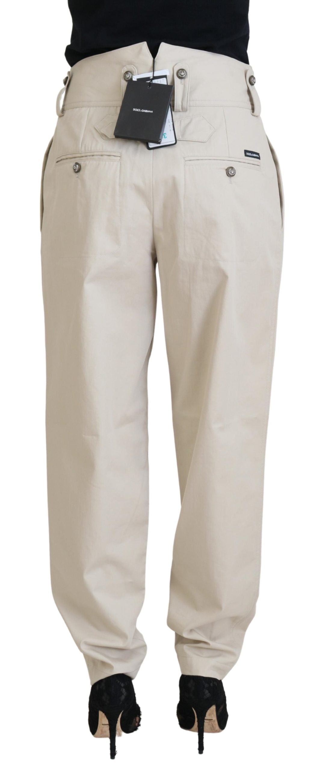 Dolce & Gabbana Beige Cargohose aus Baumwolle für Damen