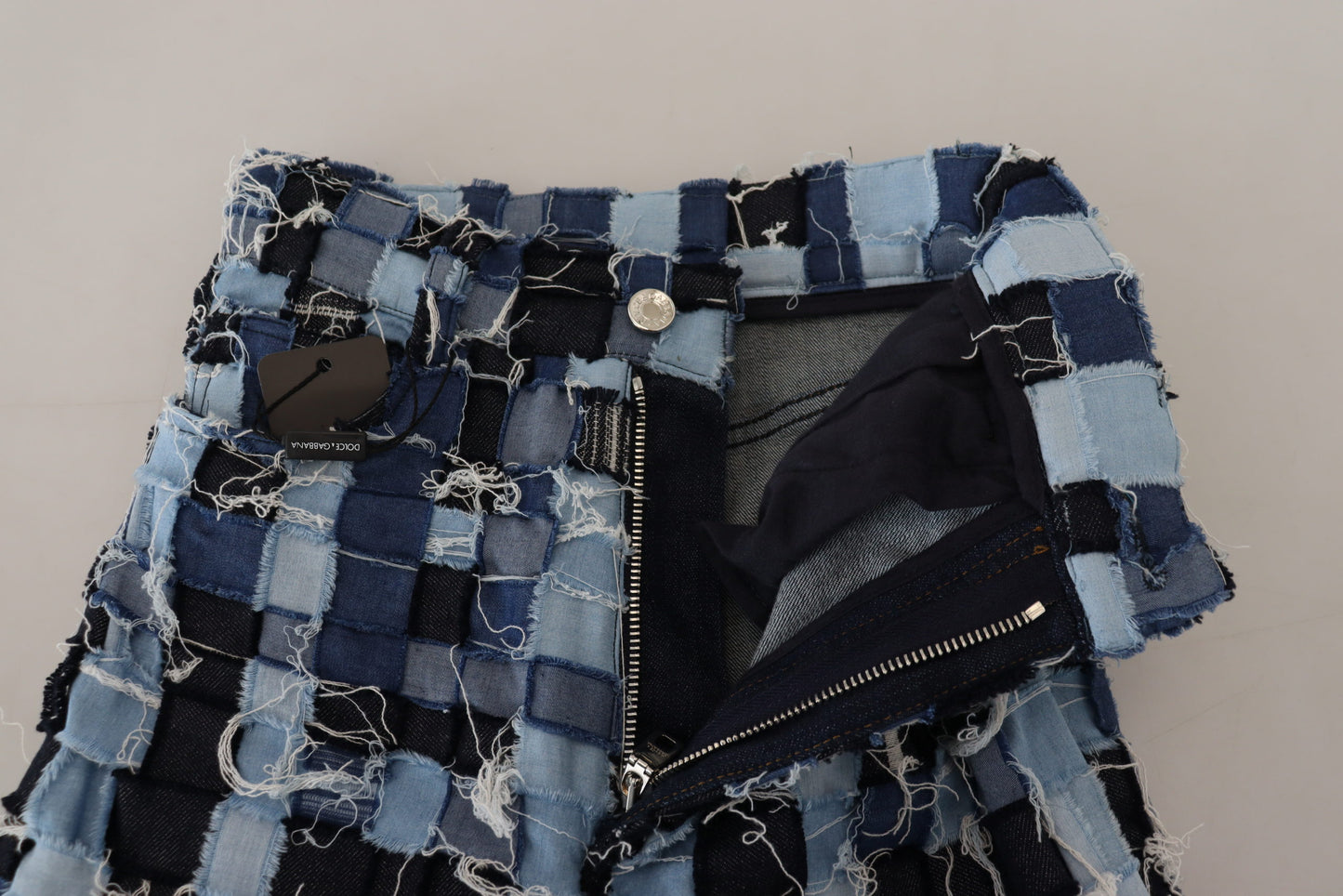 Dolce & Gabbana Mehrfarbige Patchwork-Jeans aus Baumwolldenim
