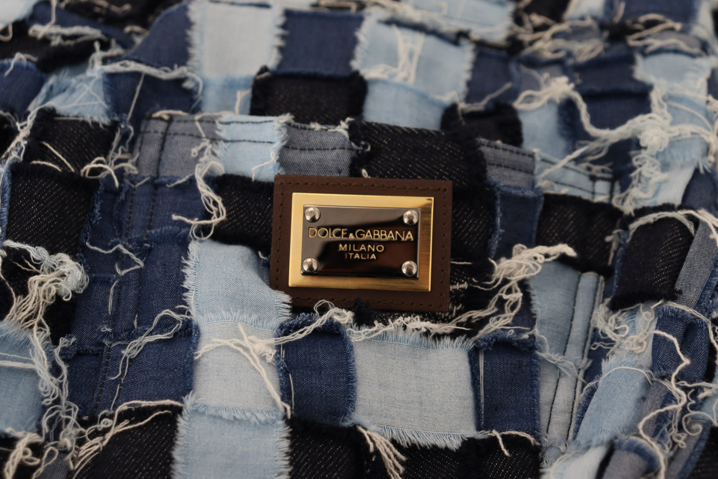 Dolce & Gabbana Mehrfarbige Patchwork-Jeans aus Baumwolldenim