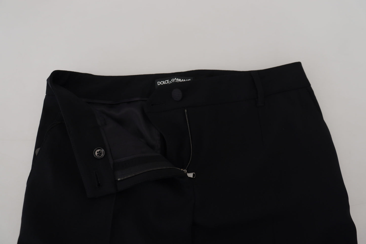 Dolce & Gabbana Schwarze konische Wollhose für Damen