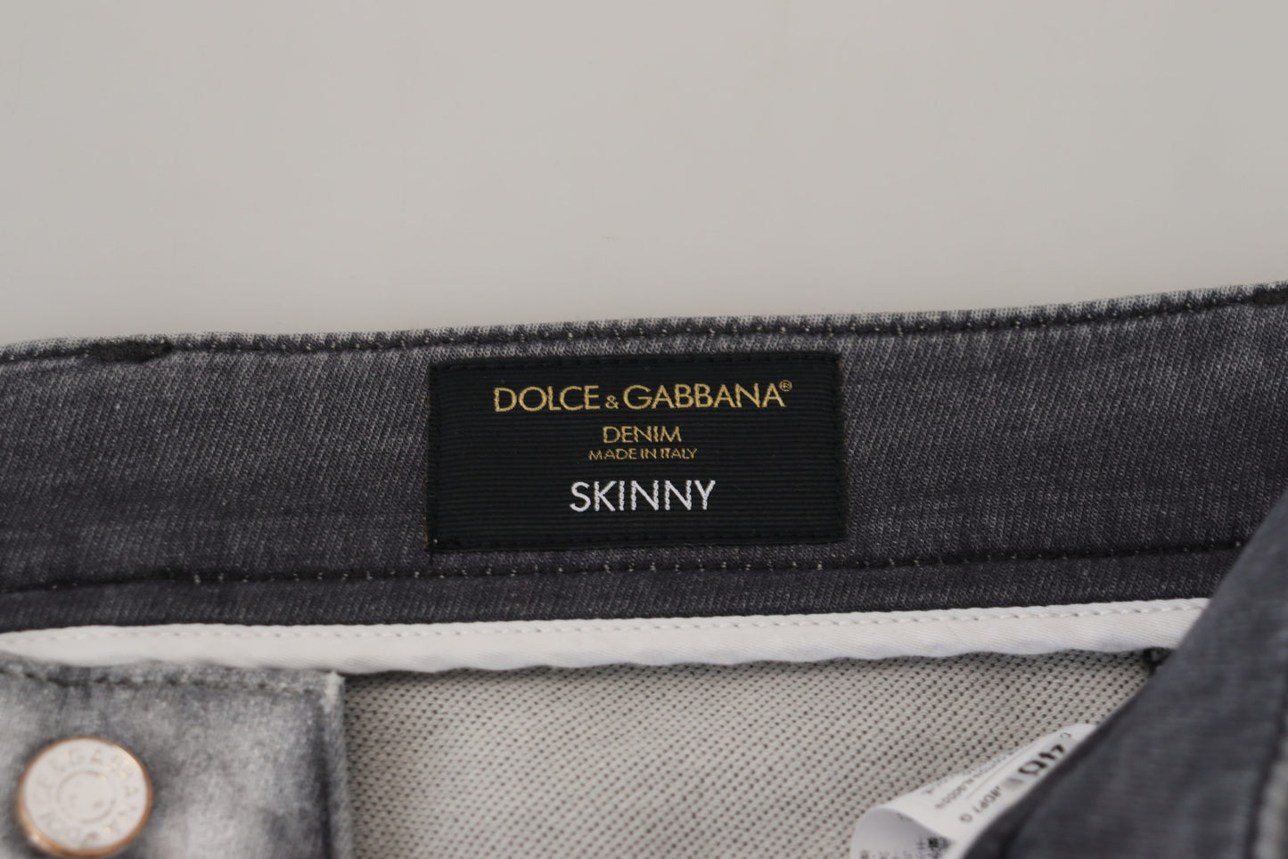 Dolce & Gabbana Grau verwaschene Skinny Jeans für Herren