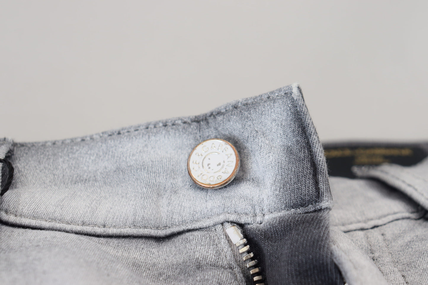 Dolce & Gabbana Grau verwaschene Skinny Jeans für Herren