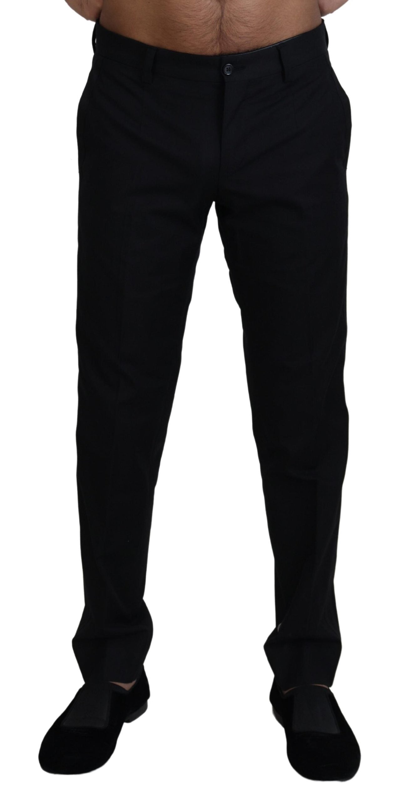Dolce & Gabbana – Schwarze Chinohose aus formeller Baumwolle