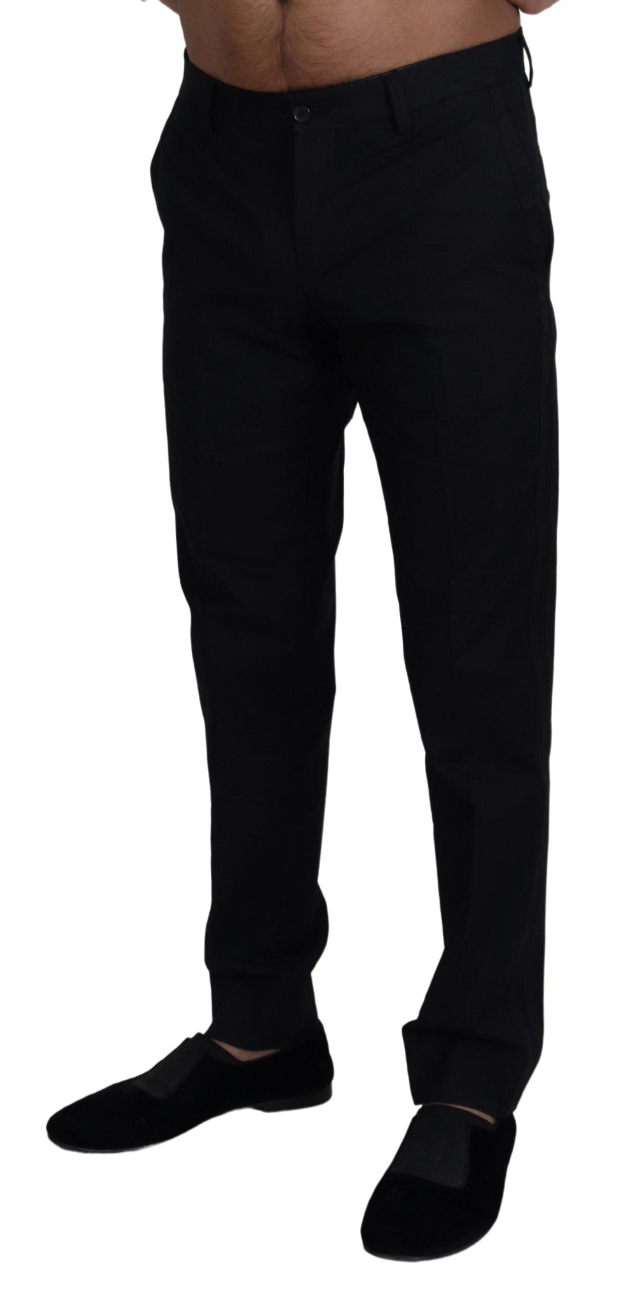 Dolce & Gabbana – Schwarze Chinohose aus formeller Baumwolle