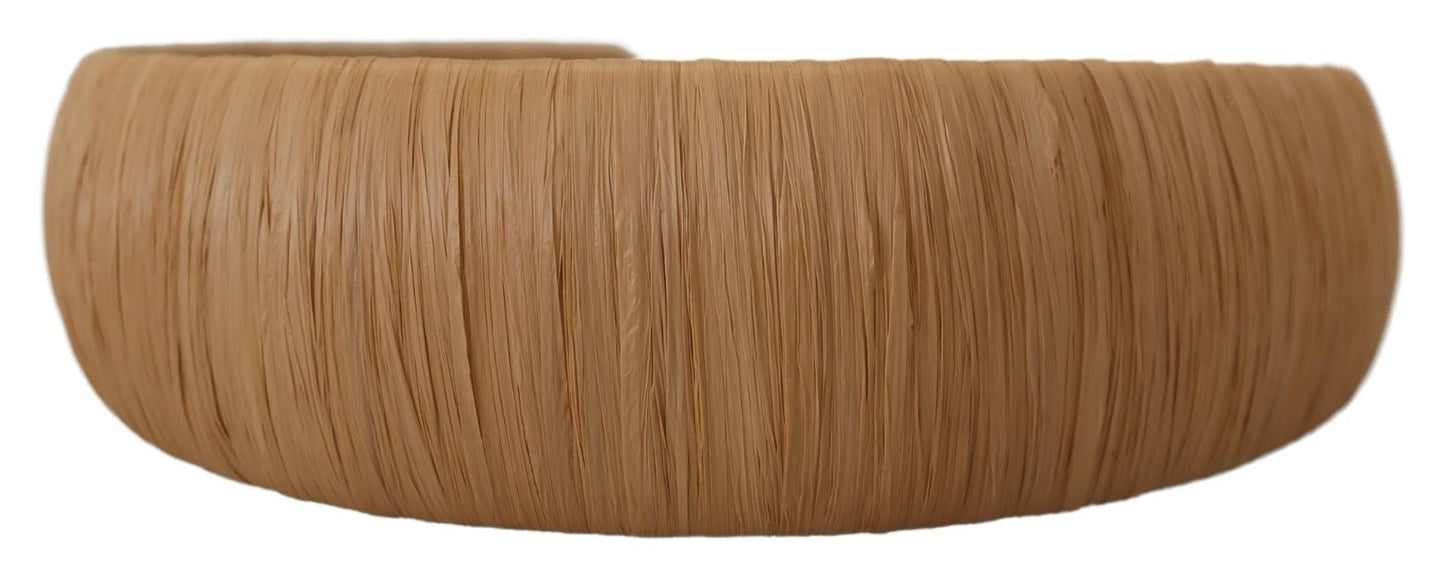 Dolce & Gabbana Beige Viskose Damen Haar Stirnband Diadem