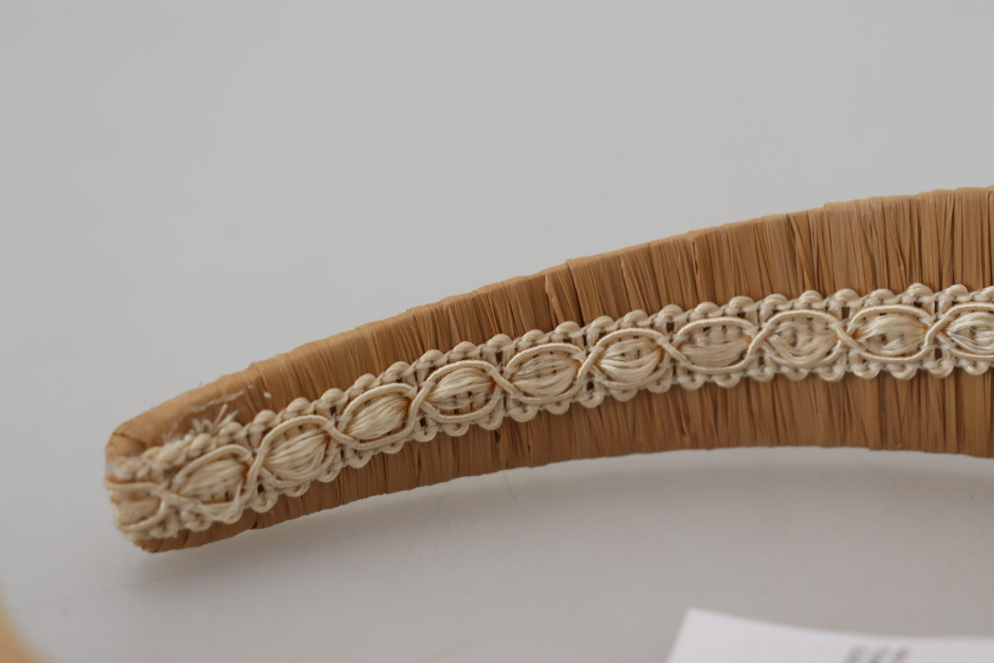 Dolce & Gabbana Beige Viskose Damen Haar Stirnband Diadem