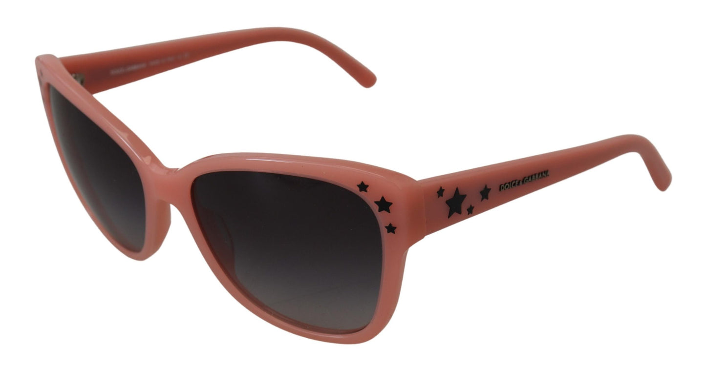 Dolce & Gabbana – DG4124 – Sonnenbrille mit rosa Acetatrahmen und Sternenverzierung