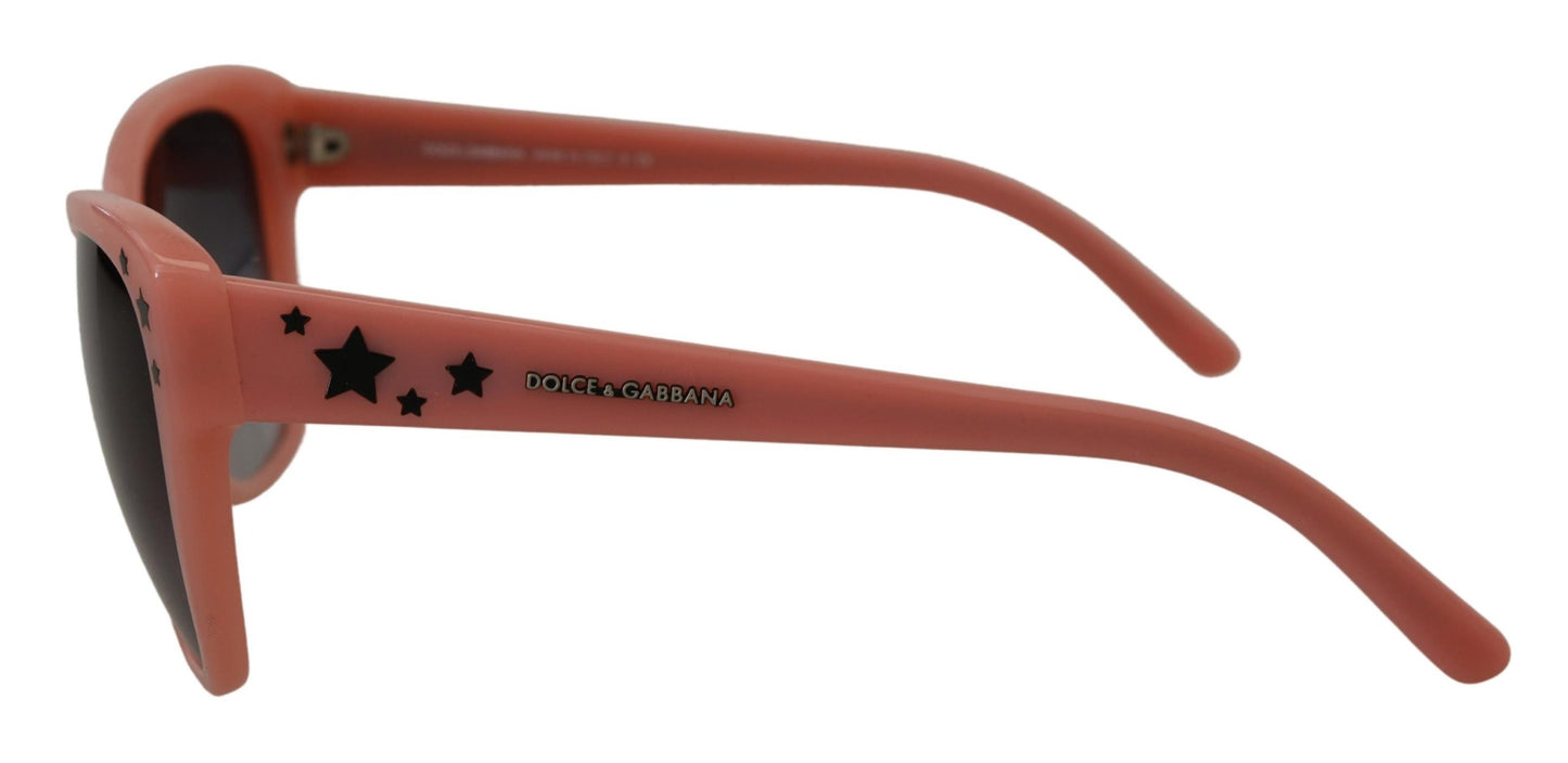 Dolce & Gabbana – DG4124 – Sonnenbrille mit rosa Acetatrahmen und Sternenverzierung