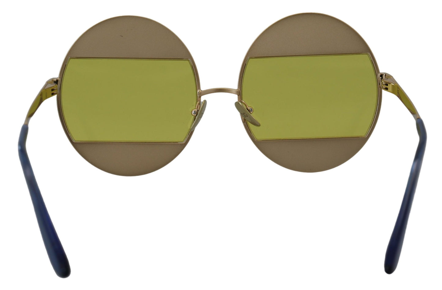 Dolce & Gabbana – DG2209B – Sonnenbrille mit ovalen Metallkristallen in Gold