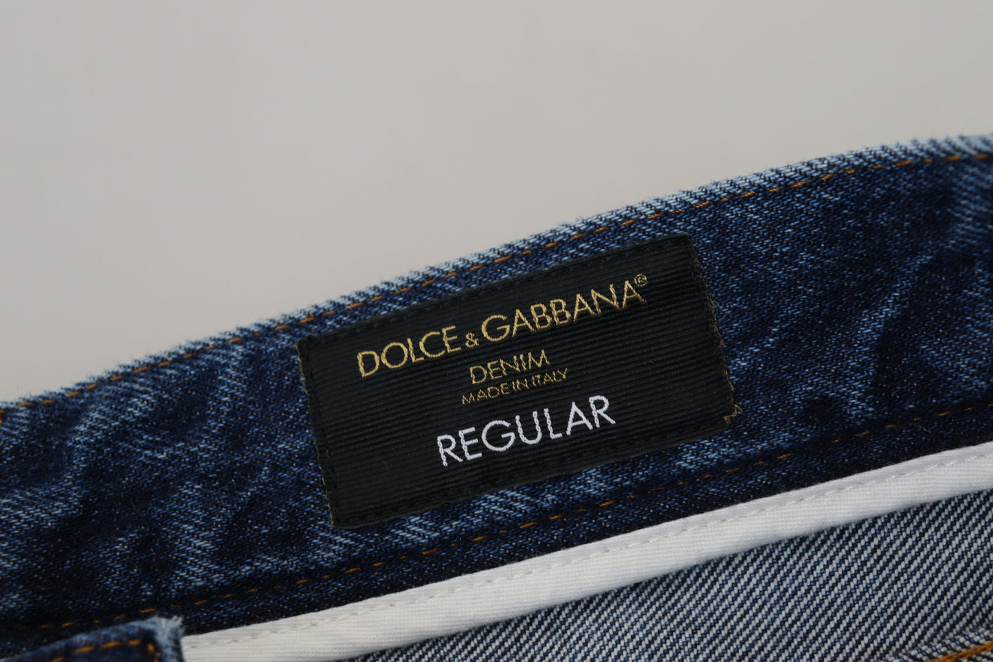 Dolce & Gabbana Blaue zerfetzte Herren-Jeans aus Baumwolle