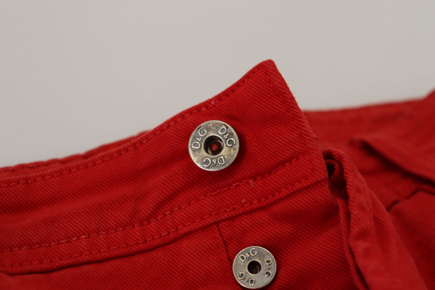 Dolce & Gabbana Rote Straight Fit Jeans aus Baumwolle für Herren
